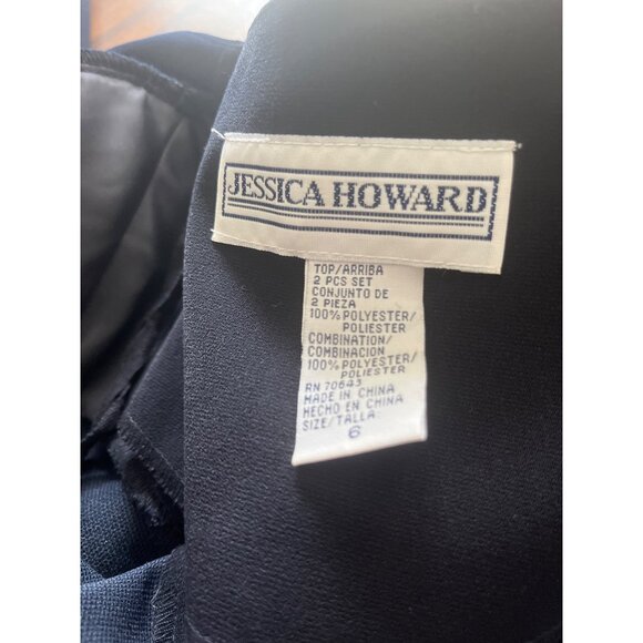 Jessica Howard navy blue sleeveless maxi dress and matching jacket with beads - Picture 6 of 8